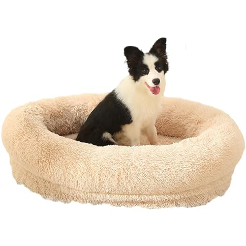 RUYICZB Orthopädisches Hundebett Rund Hundekissen Hundesofa Katzenbett Donut Kuscheliges Hundekorb Waschbar Flauschig Hundematte rutschfeste Unterseite Bezug Abnehmbar,Beige,XXL RUYICZB Orthopädisches Hundebett Rund Hundekissen Hundesofa Katzenbett Donut Kuscheliges Hundekorb Waschbar Flauschig Hundematte rutschfeste Unterseite Bezug Abnehmbar,Beige,XXL von RUYICZB