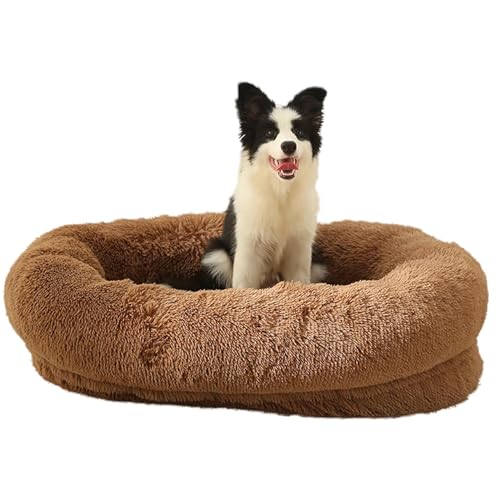 RUYICZB Orthopädisches Hundebett Rund Hundekissen Hundesofa Katzenbett Donut Kuscheliges Hundekorb Waschbar Flauschig Hundematte rutschfeste Unterseite Bezug Abnehmbar,Dark Brown,XXL RUYICZB Orthopädisches Hundebett Rund Hundekissen Hundesofa Katzenbett Donut Kuscheliges Hundekorb Waschbar Flauschig Hundematte rutschfeste Unterseite Bezug Abnehmbar,Dark Brown,XXL von RUYICZB