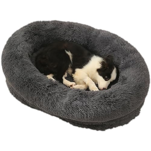 RUYICZB Orthopädisches Hundebett Rund Hundekissen Hundesofa Katzenbett Donut Kuscheliges Hundekorb Waschbar Flauschig Hundematte rutschfeste Unterseite Bezug Abnehmbar,Dark Gray,XXL RUYICZB Orthopädisches Hundebett Rund Hundekissen Hundesofa Katzenbett Donut Kuscheliges Hundekorb Waschbar Flauschig Hundematte rutschfeste Unterseite Bezug Abnehmbar,Dark Gray,XXL von RUYICZB