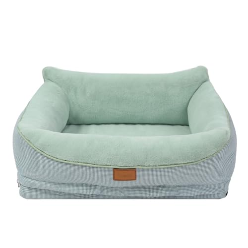 RUYICZB Orthopädisches Hundebett für mittelgroße/kleine Hunde, Haustier-Schlafsofa mit abnehmbarem und waschbarem Bezug, Hundecouchbett mit Seitenpolster zum Schlafen,Light Green,80x60x18 cm RUYICZB Orthopädisches Hundebett für mittelgroße/kleine Hunde, Haustier-Schlafsofa mit abnehmbarem und waschbarem Bezug, Hundecouchbett mit Seitenpolster zum Schlafen,Light Green,80x60x18 cm von RUYICZB