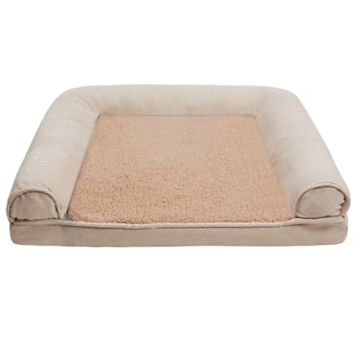 RUYICZB Orthopädisches Hundekistenbett, Hundebett mit wasserdichtem Futter und abnehmbarem Bezug mit Reißverschluss, waschbares Haustierbettsofa,Beige,120x80x16cm RUYICZB Orthopädisches Hundekistenbett, Hundebett mit wasserdichtem Futter und abnehmbarem Bezug mit Reißverschluss, waschbares Haustierbettsofa,Beige,120x80x16cm von RUYICZB