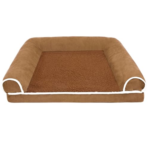 RUYICZB Orthopädisches Hundekistenbett, Hundebett mit wasserdichtem Futter und abnehmbarem Bezug mit Reißverschluss, waschbares Haustierbettsofa,Khaki,75x50x12cm RUYICZB Orthopädisches Hundekistenbett, Hundebett mit wasserdichtem Futter und abnehmbarem Bezug mit Reißverschluss, waschbares Haustierbettsofa,Khaki,75x50x12cm von RUYICZB