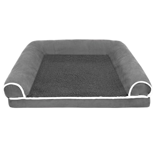 RUYICZB Orthopädisches Hundekistenbett, Hundebett mit wasserdichtem Futter und abnehmbarem Bezug mit Reißverschluss, waschbares Haustierbettsofa,Light Grey,120x80x16cm RUYICZB Orthopädisches Hundekistenbett, Hundebett mit wasserdichtem Futter und abnehmbarem Bezug mit Reißverschluss, waschbares Haustierbettsofa,Light Grey,120x80x16cm von RUYICZB