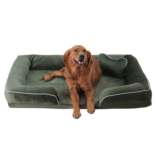 RUYICZB Orthopädisches Hundesofa Bett aus Schaumstoff, Hundebett mit weicher holländischer Samtoberfläche, waschbares Haustier-Couchbett mit Rutschfester Unterseite,Grün,78x65x15cm RUYICZB Orthopädisches Hundesofa Bett aus Schaumstoff, Hundebett mit weicher holländischer Samtoberfläche, waschbares Haustier-Couchbett mit Rutschfester Unterseite,Grün,78x65x15cm von RUYICZB