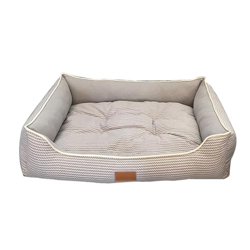 RUYICZB Orthopädisches Hundesofabett, rechteckiges, waschbares Haustierbett zum Schlafen, Hundecouchbett mit abnehmbarem Bezug mit Reißverschluss,Grau,95x75cm von RUYICZB