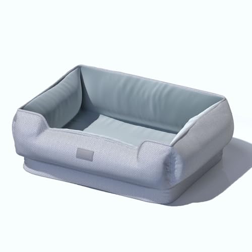 RUYICZB Orthopädisches Hundesofabett aus Memory-Schaum, Hundebett mit vierseitigem Nackenrollenkissen, waschbares Haustier-Sofabett mit abnehmbarem Bezug,Grau,90x70x25cm RUYICZB Orthopädisches Hundesofabett aus Memory-Schaum, Hundebett mit vierseitigem Nackenrollenkissen, waschbares Haustier-Sofabett mit abnehmbarem Bezug,Grau,90x70x25cm von RUYICZB