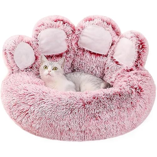 RUYICZB Plüsch Beruhigendes Hundebett, Hundebett Flauschig Rund Katzenbetten Haustiersofa, Niedliche Bärentatzenform, Haustierschlafbetten Für Mittelgroße Hunde Und Katzen,Rosa,M RUYICZB Plüsch Beruhigendes Hundebett, Hundebett Flauschig Rund Katzenbetten Haustiersofa, Niedliche Bärentatzenform, Haustierschlafbetten Für Mittelgroße Hunde Und Katzen,Rosa,M von RUYICZB