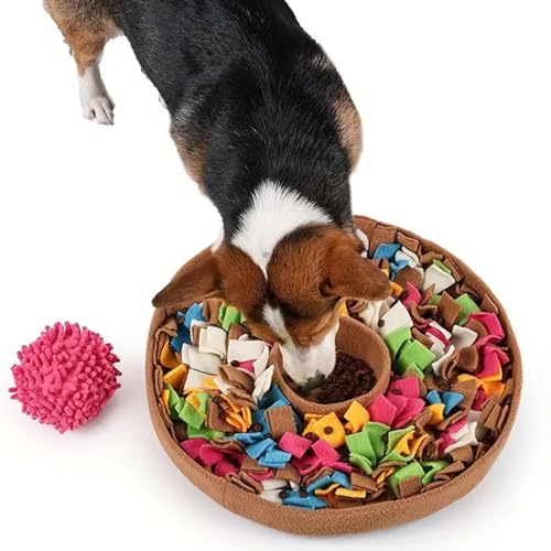 RUYICZB Schnüffelteppich Hunde, 38Cm Schnüffelspielzeug Waschbar Hundespielzeug Riechen Trainieren Hunde Futtermatte Trainieren Intelligenz Für Haustier Hunde Katzen Stressabbau,Braun RUYICZB Schnüffelteppich Hunde, 38Cm Schnüffelspielzeug Waschbar Hundespielzeug Riechen Trainieren Hunde Futtermatte Trainieren Intelligenz Für Haustier Hunde Katzen Stressabbau,Braun von RUYICZB