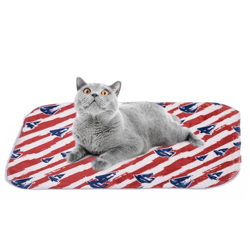 RUYICZB Selbstheizende Katze Hundedecke, Haustier Wärmekissen Matte, Winter Warm Flauschige Pet Pad, Geeignet Für Welpen, Kätzchen, Kaninchen Mit Einer Decke Für Haustiere,Boat,19.6x27.5in von RUYICZB