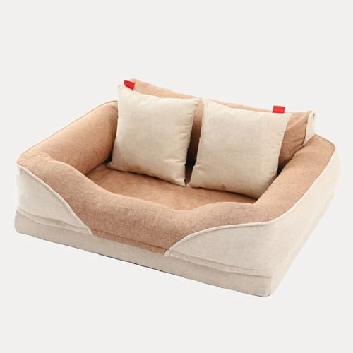 RUYICZB Sofa-Hundebett aus Eierschaum, Haustier-Schlafsofa mit abnehmbarem, waschbarem Bezug und Rutschfester Unterseite, orthopädisches Hundebett,Braun,64x49x24cm RUYICZB Sofa-Hundebett aus Eierschaum, Haustier-Schlafsofa mit abnehmbarem, waschbarem Bezug und Rutschfester Unterseite, orthopädisches Hundebett,Braun,64x49x24cm von RUYICZB