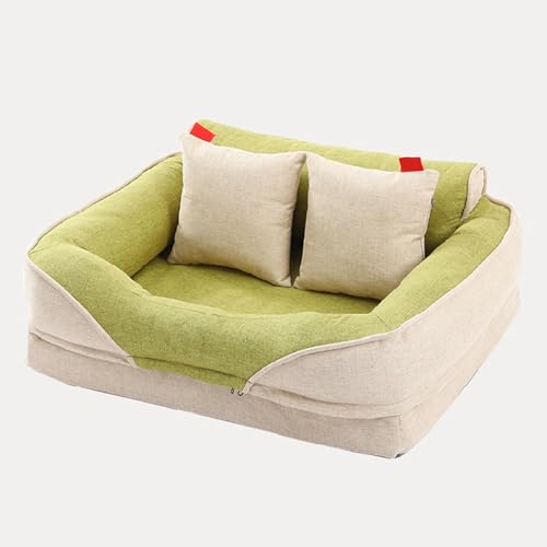 RUYICZB Sofa-Hundebett aus Eierschaum, Haustier-Schlafsofa mit abnehmbarem, waschbarem Bezug und Rutschfester Unterseite, orthopädisches Hundebett,Grün,84x64x33cm RUYICZB Sofa-Hundebett aus Eierschaum, Haustier-Schlafsofa mit abnehmbarem, waschbarem Bezug und Rutschfester Unterseite, orthopädisches Hundebett,Grün,84x64x33cm von RUYICZB