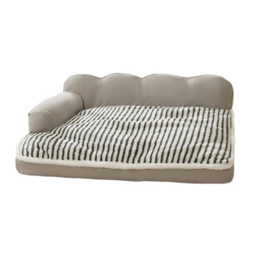 RUYICZB Waschbare Hundebetten, großes Hundebett mit abnehmbarem, waschbarem Bezug und Rutschfester Unterseite, Haustier-Schlafsofa mit bequemen Kissen,Gray b,55x40x21cm RUYICZB Waschbare Hundebetten, großes Hundebett mit abnehmbarem, waschbarem Bezug und Rutschfester Unterseite, Haustier-Schlafsofa mit bequemen Kissen,Gray b,55x40x21cm von RUYICZB
