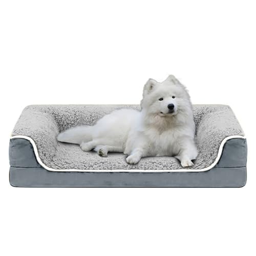 RUYICZB Waschbare Hundebetten, orthopädisches Hundesofabett mit Eierschaum-Unterstützung zum Schlafen, atmungsaktives und weiches Baumwoll-Haustierbett,Light Grey,50x40x9cm RUYICZB Waschbare Hundebetten, orthopädisches Hundesofabett mit Eierschaum-Unterstützung zum Schlafen, atmungsaktives und weiches Baumwoll-Haustierbett,Light Grey,50x40x9cm von RUYICZB