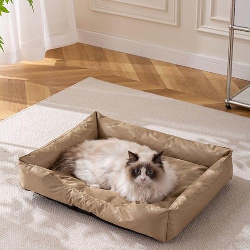 RUYICZB wasserdichte orthopädische Hundebetten, Hundekäfigbetten mit seitlichem Nackenrollenkissen, Haustierbett mit wasserdichter Einlage und Rutschfester Unterseite,Gold,40x50cm RUYICZB wasserdichte orthopädische Hundebetten, Hundekäfigbetten mit seitlichem Nackenrollenkissen, Haustierbett mit wasserdichter Einlage und Rutschfester Unterseite,Gold,40x50cm von RUYICZB