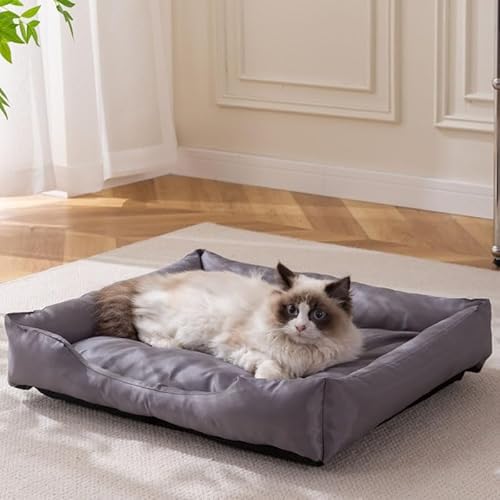 RUYICZB wasserdichte orthopädische Hundebetten, Hundekäfigbetten mit seitlichem Nackenrollenkissen, Haustierbett mit wasserdichter Einlage und Rutschfester Unterseite,Grau,60x90cm RUYICZB wasserdichte orthopädische Hundebetten, Hundekäfigbetten mit seitlichem Nackenrollenkissen, Haustierbett mit wasserdichter Einlage und Rutschfester Unterseite,Grau,60x90cm von RUYICZB
