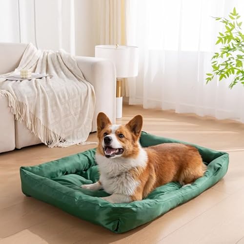 RUYICZB wasserdichte orthopädische Hundebetten, Hundekäfigbetten mit seitlichem Nackenrollenkissen, Haustierbett mit wasserdichter Einlage und Rutschfester Unterseite,Grün,60x90cm RUYICZB wasserdichte orthopädische Hundebetten, Hundekäfigbetten mit seitlichem Nackenrollenkissen, Haustierbett mit wasserdichter Einlage und Rutschfester Unterseite,Grün,60x90cm von RUYICZB
