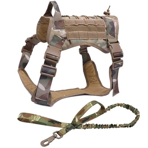 RUYICZB Taktisches Hundegeschirr, No Pull Sicherheitsgeschirr Einstellbar Hund Weste Brustgeschirr Hundeharness Molle-Panels Für Große/Mittlere Hunde Wandern, Spazierengehen, Training,Camo,L RUYICZB Taktisches Hundegeschirr, No Pull Sicherheitsgeschirr Einstellbar Hund Weste Brustgeschirr Hundeharness Molle-Panels Für Große/Mittlere Hunde Wandern, Spazierengehen, Training,Camo,L von RUYICZB