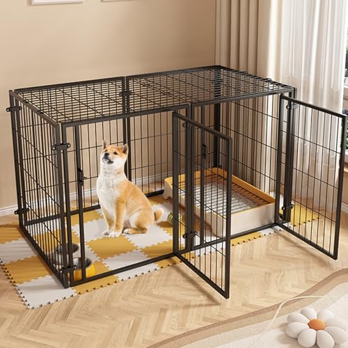 RUYICZB Welpenauslauf Welpenlaufstall Freilaufgehege Welpenzaun Tierlaufstall Welpenfreigehege Welpenauslauf Mit Tür, Hundelaufstall Flexibel Erweiterbar Für Hunde Wohnung & Garten,Black 2,31.5" H RUYICZB Welpenauslauf Welpenlaufstall Freilaufgehege Welpenzaun Tierlaufstall Welpenfreigehege Welpenauslauf Mit Tür, Hundelaufstall Flexibel Erweiterbar Für Hunde Wohnung & Garten,Black 2,31.5" H von RUYICZB