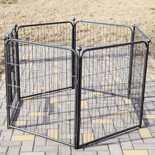 RUYICZB Welpenlaufgehege, Faltbar, Gitter 90X100 cm, Spielstall Für Hunde, Metallzaun, Gehege Mit Tür, Für Innen Und Außen, 6 Gitter Hundelaufstall Welpenauslauf Tierlaufstall Mit Tür RUYICZB Welpenlaufgehege, Faltbar, Gitter 90X100 cm, Spielstall Für Hunde, Metallzaun, Gehege Mit Tür, Für Innen Und Außen, 6 Gitter Hundelaufstall Welpenauslauf Tierlaufstall Mit Tür von RUYICZB