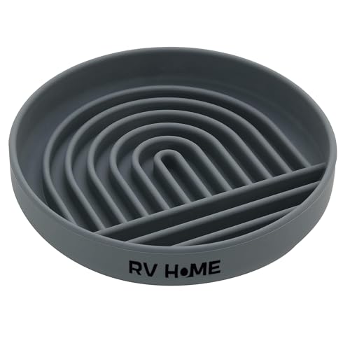 RV HOME Hundenapf Antischlingnapf Antischling Slow Feeder Fressnapf Futternapf Hund Katzen Schüsselfutter aus robustem-Silicon Langsamer Feeder-Napf (Terracotta) von RV HOME