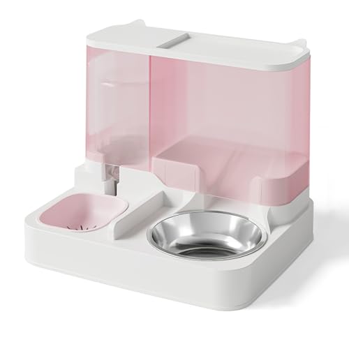 Automatischer Katzennapf, Wasserspender, Edelstahlnapf, Keramiknapf, Katzennapf, Nass- und Trockentrennung, leicht zu zerlegen und zu waschen A2,L Automatischer Katzennapf, Wasserspender, Edelstahlnapf, Keramiknapf, Katzennapf, Nass- und Trockentrennung, leicht zu zerlegen und zu waschen A2,L von RVGVPMAMTZ