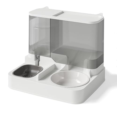 Automatischer Katzennapf, Wasserspender, Edelstahlnapf, Keramiknapf, Katzennapf, Nass- und Trockentrennung, leicht zu zerlegen und zu waschen B2,L Automatischer Katzennapf, Wasserspender, Edelstahlnapf, Keramiknapf, Katzennapf, Nass- und Trockentrennung, leicht zu zerlegen und zu waschen B2,L von RVGVPMAMTZ