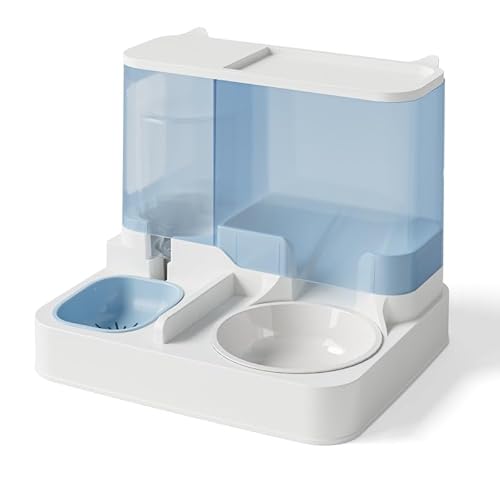 Automatischer Katzennapf, Wasserspender, Edelstahlnapf, Keramiknapf, Katzennapf, Nass- und Trockentrennung, leicht zu zerlegen und zu waschen C2,L Automatischer Katzennapf, Wasserspender, Edelstahlnapf, Keramiknapf, Katzennapf, Nass- und Trockentrennung, leicht zu zerlegen und zu waschen C2,L von RVGVPMAMTZ