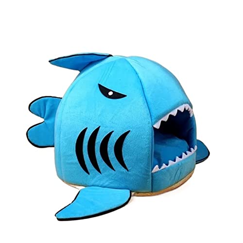 RVIFY Haustierbett Shark Cat House Pet Soft Bed Basket Hundekissen Zelt Small Medium Puppy Sleeping Bed Hundebett(Sky Blue,S40X40X40cm) von RVIFY