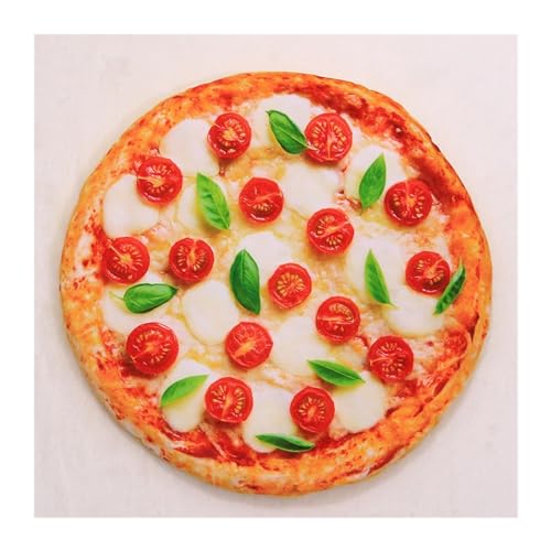 RVIFY Haustierbett Spiegelei druckt Haustier-Bettmatte, ultraweiche, Dicke Flanell-Bettmatten für Hunde und Katzen für Schlafen Hundebett(Pizza Blanket,L) von RVIFY