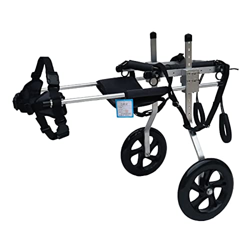 2 Räder Hunderollstuhl für Rückenbeine, Aluminiumlegierung Einstellbarer Wagenradstuhl für 33 Pfund oder mehr Haustier, behinderte Hinterbeine Rehabilitation (mittel/groß) (Size : L for 20-25kg) von RXBD
