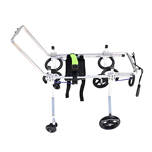 RXBD 4-Rad-Hunde-Rollstuhl, einstellbare Ganzkörper-Unterstützung Hündchen/Welpenwagen, Vorderbeinrehabilitation, kostenlose Bauchband für den Rückenschutz (Size : M for 13-20kg) von RXBD