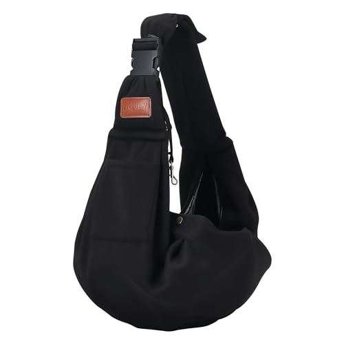 RXHOSIGAY Kleine Tragetasche für Haustiere, mit verstellbarem Riemen, Sicherheitsschnalle für Welpen, Hunde, Papoose und Katzen, Schwarz RXHOSIGAY Kleine Tragetasche für Haustiere, mit verstellbarem Riemen, Sicherheitsschnalle für Welpen, Hunde, Papoose und Katzen, Schwarz von RXHOSIGAY
