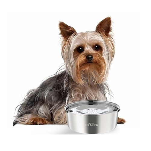 RYAKKA 1L Wassernapf Hund Ohne Sabbern Edelstahl Reisenäpfe No Spill Drinking Bowl, Leak-Proof Slow Feeder Hundenäpfe für kleine und mittel Hunde und Katzen RYAKKA 1L Wassernapf Hund Ohne Sabbern Edelstahl Reisenäpfe No Spill Drinking Bowl, Leak-Proof Slow Feeder Hundenäpfe für kleine und mittel Hunde und Katzen von RYAKKA