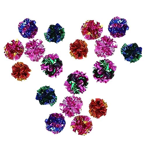 10pcs Toys Multicolor Mylar Crinkle Ball Pet Rattle Paper Ball Paper Sound Interactive Pet Toy Supplies For Cats Kitten balls,mylar Toys cats Rustle Ball indoor christmas soccer sparkly Sound von RYGRZJ