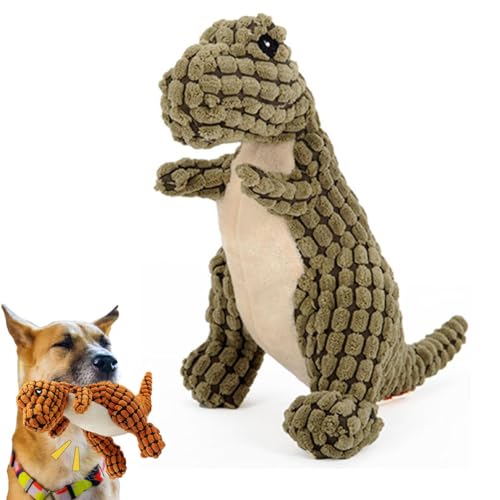 Neue Unzerstörbare Robuste Dino,Hund Hund Spielzeug Plüsch Spielzeug Interaktive Hund,Hund Kauspielzeug Für Aggressive Kauer,quietschendes Plüsch-Spielzeug,für mittelgroße und große Rassen von RYGRZJ