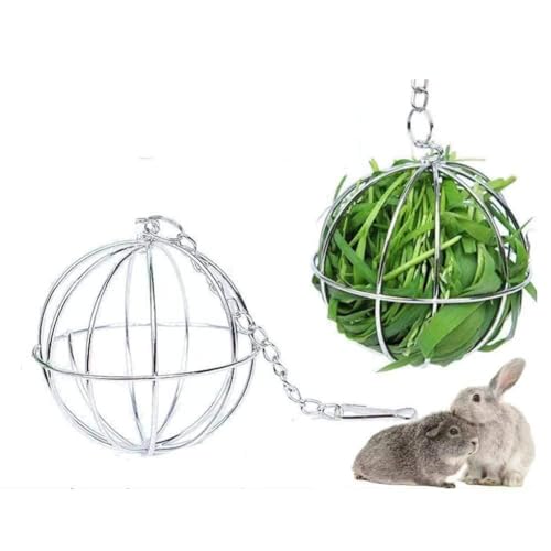 Pet Supplies Krippe Essen Ball Leckerli Ball Stahlbeschichtung Gras Rack Ball Für Kaninchen K2k5 Meerschweinchen Liefert Haustier Hamster Schwein von RYGRZJ