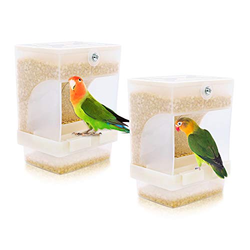 RYPET Futterspender für kleine bis mittelgroße Vögel, 2 Stück von Rypet