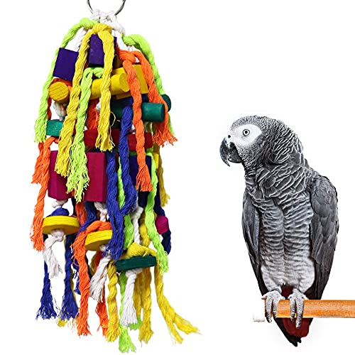 Ranypet Kauspielzeug für Papageien, groß, klein, Papageienkäfig, Beißspielzeug, Holzblock, für Nymphensittiche, afrikanische Grau und andere Amazon-Papageien von Rypet