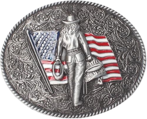 Gürtelschnallen for Herren, Gürtelschnallenersatz, Gürtelschnallen im Western-Cowboy-Stil, 1 Stück, amerikanische West-Cowboy-Gürtelschnalle, selbstgemachtes Gürtelzubehör, Bund, DIY, Western-Cowboy-R von RYRYR