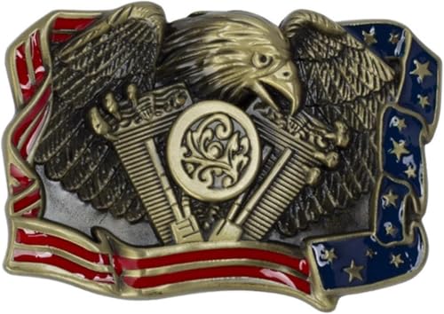 Gürtelschnallen for Herren, Gürtelschnallenersatz, Western-Cowboy-Gürtelschnallen, 1 Stück, Leucocephalus-Gürtelschnalle im Vintage-Stil, Adlerschnalle(Bronze) von RYRYR