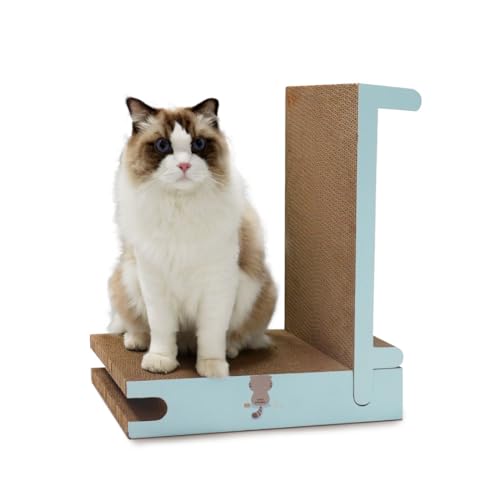Karton Katzenkratzer, Vertikaler Katzenkratzer für Indoor-Katzen, L-Form Katzenkratzpad 2 in 1 von RYTMAT