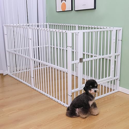 RYPetmia Hunde-Laufstall, 80 cm Höhe, robust, 78,7 cm - 160 cm, ausziehbar, sicher und stabil, einfache Montage, für den Innen- und Außenbereich, Weiß RYPetmia Hunde-Laufstall, 80 cm Höhe, robust, 78,7 cm - 160 cm, ausziehbar, sicher und stabil, einfache Montage, für den Innen- und Außenbereich, Weiß von RYpetmia