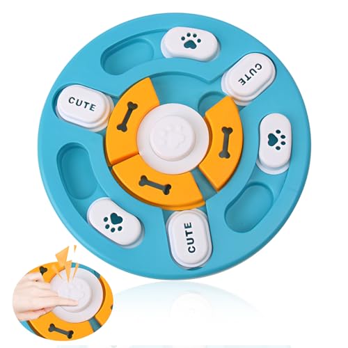 RZMZBY Intelligentes Spielzeug für Hunde, langsam fressendes Hundespielzeug Rutschfester Futterspender Spielzeug für Hunde, Welpen und Katzen (Grün & Weiß) von RZMZBY