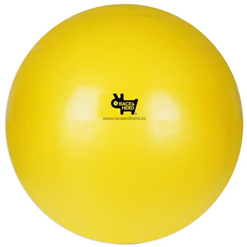 Race&Herd 45,7 cm Ersatz-Innenkugel für Hunde, kleine & Welpen, Bälle für Hunde, Hundeball, Hundespielzeug, Hörball, Herdingbälle für Rinderhunde, Herding Ball für Australian Shepherd (Gelb) von Race&Herd