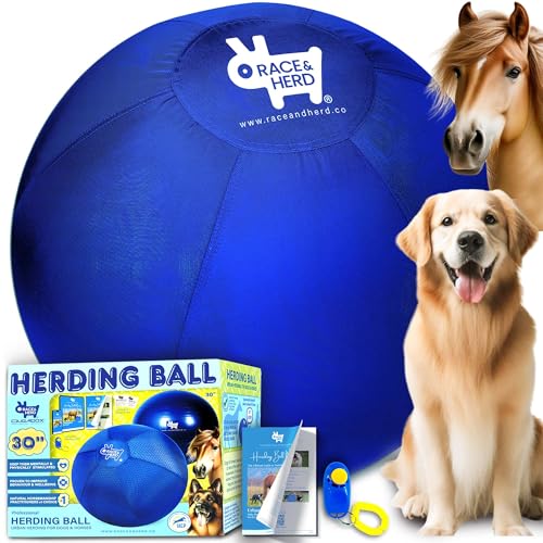 Race&Herd 76,2 cm großer Herding Ball für Hunde, riesiger Hüteball für australische Schäferhunde, Hundetrainingsspielzeug für große Rassen, Hundespielzeug für Outdoor-Spielen von Race&Herd