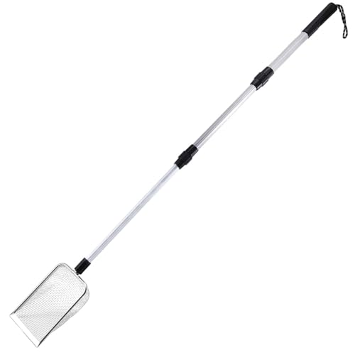 Rachlicy Chicken Poop Scooper 22-42in dehnbares feines Netz 3 Abschnitte Edelstahl abtrennbar hängende Lagerhunde Katze Katzentruhe Schaufel von Rachlicy