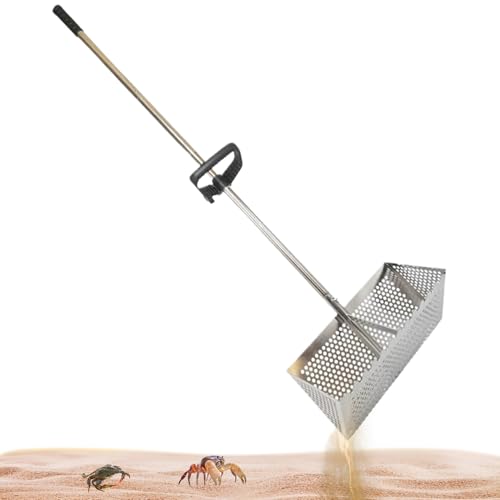 Rachlicy Sandflohmarkt, hexagonaler Sandharken aus rostfreiem Stahl mit stumpfen Zähnen und Nicht rutschfestem Grip Sifter Abnehmbarer Floh für Strand praktisch Rachlicy Sandflohmarkt, hexagonaler Sandharken aus rostfreiem Stahl mit stumpfen Zähnen und Nicht rutschfestem Grip Sifter Abnehmbarer Floh für Strand praktisch von Rachlicy