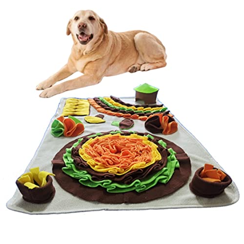 Rachlicy Schnupfe Matte für große Hunde Gehirn stimuliert Spielzeug Schnupfe Fütterungsmatte Futtermatte für Geruchstraining Grau 20x31 5 Zoll. von Rachlicy
