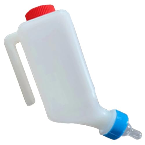 Ziegenflasche 800 ml Hängende Babyziegenflaschen mit passenden Zitzen Plastik Little Viehmilchbehälter für Schaflamm -Ferkel -Fütterung von Rachlicy