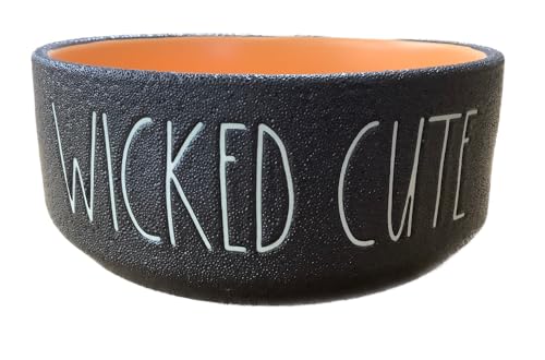 Rae Dunn Wicked Süßer Halloween-Futternapf, Schwarz/Orange, 12,7 x 5,1 cm von Rae Dunn by Magenta